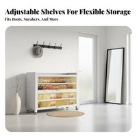 Multi-Layer Footwear Storage Unit Dust-Shielded Large Capacity Metal Footwear Storage Unit Sturdy and Sturdy for Homeowners, Apartment Dwellers