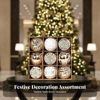 100 Pieces Christmas Bauble Set Bright hues Tree Dangler Large Quantity Pack