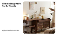Retractable Dressing Table with Cabinet expandableable Design Bedroom Furniture