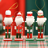 13cm Candy Nutcracker Soldier Wooden Christmas Decoration Small Gift