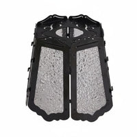 Honey-Toned Glass Lantern Shade Replacement Part Retro Glass Lantern Cover Easy to Clean Lighting Accessory for Campers