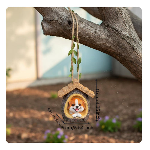 Dog House Hanging Decor Reusable Puppy Tree Ornament Festive for Garden, Nursery