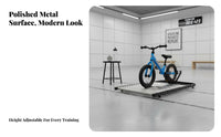 Extended Version Balance Bike Training Rollers Stable Two-Wheeler Roller Stand Anti-Slip Design Indoor Cycling Stand Low Noise for Children, Beginner Cyclists, Competition Warm-up, Playroom, Apartment, Garage