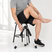 Adjustable-Height Tripod Stand Foldable Floor Holder Rubber Feet