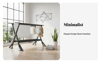 Foldable X-Shaped Frame Clothes Horse Folding Design Drying Stand Indoor Outdoor Use Garment Dryer for Apartment Dwellers, Homemakers, Balcony, Yard