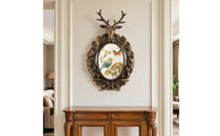 Deer Head Plaque with Frame Farmhouse Deer Head Wall Decor Retro for Bedroom