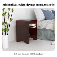 C-curved Storage Table hinged lid Lid Nightstand Minimalist design & aesthetic for Small areas