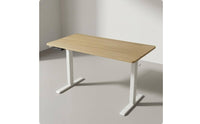 Single Motor Electric Standing Desk Rectangular Tabletop Height Adjustable Desk T-Shaped Feet Office Furniture Side Control Panel