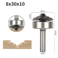1个 颜色：图片色 材质：钢 8MM 铣轴古典型带底部轴承的木工铣刀