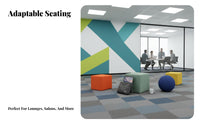 Backless Narrow Bench Space-Saving Long Stool adaptable Design for Clients, Adults