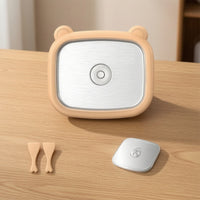 Bear-Shaped Rolled Ice Cream Plate with Spatulas Instant Manual Ice Cream Pan Non-Electric Dessert Maker Food-Grade for Families