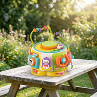 Activity Cube with Learning Activities Educational Activity Toy with Handle Busy Toy with Handle Child-Led for Toddlers, Travel