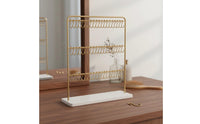 3-Tier Jewelry Display Stand Freestanding 60-Hook Bracelet Holder Untangled Necklace and Earring Display Rack for Retailers, Dresser Top, Boutique