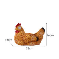 Solar Chicken Planter Outdoor Garden Decor Weather Resistant for Patio