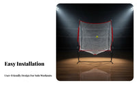 Tennis Practice Net Stable Frame Solo Practice Net Easy Storage Sports Training Equipment for Beginners, Advanced Participants, Outdoor, Backyard