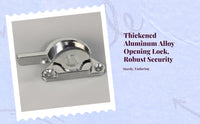 Sliding Door Security Lock, Adjustable Curved Panel Lock, Reinforced Aluminum Alloy, Easy to Install for Home & Office