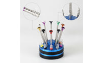 10 Pieces Screwdriver Set with Stand Anti-Slip Precision Screwdriver Set Electronics Repair Tool Kit Rotatable for Watchmakers