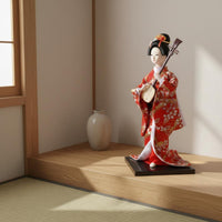 Japanese Geisha Doll Authentic Design Traditional Japanese Statue Vibrant Colors