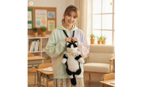 Cat Stuffed Backpack Skin-Friendly Cat Backpack Adorable for School, Cosplay