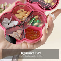 Rotating Weekly Box Portable everyday doses Organizer Moistureresistant closure