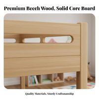 Loft Bed with Desk and Wardrobe Space Saving Wooden Loft Bed with Wardrobe Solid Wood Frame for Teenagers, Students, Small Apartments, Dorm Room, Home