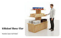 Sturdy and Sturdy Supermarket Advertising Table Versatile Retail Display Shelving Unit Strong Load-Bearing Capacity Multi-Tier Display Stand High Space Utilization for Small Business Owners, Vendors, Supermarkets, Cosmetics Retail S, Tea Shops