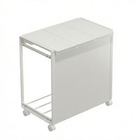 Trash Bag Holder Cart with Lid 3-Compartment Trash Bag Holder Cart Easy Access