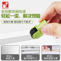 Mini Music Staff Roller Stamp Pen for Piano and Guitar Learning