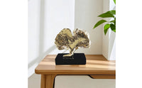 Ginkgo Leaf Sculpture Sculptural Ginkgo Leaf Ornament Compact for Desk, Entryway