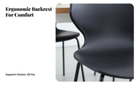 Molded Shell Chair Nordic Design Seating Furniture Minimalist for Home Office Workers, Business Owners, Dining Room, Reception Area, Kitchen