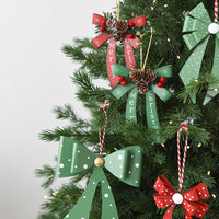 NUCHI Iron Christmas Snowflake Bow Ornament for Tree