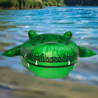 Realistic Inflatable Crocodile Pool Lounger Friendly Inflatable Crocodile with Handles Heavy-Duty Pool Toy with Handles Safe for Lake