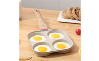 Nonstick Pan with Four Sections Divided Breakfast Pan Multi-Section Skillet 4-Cup for Singles, Students, Small Kitchens, Dorm Rooms