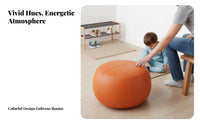 Strawberry-Shaped Ottoman Soft Padding Round Padded Ottoman Multi-Functional