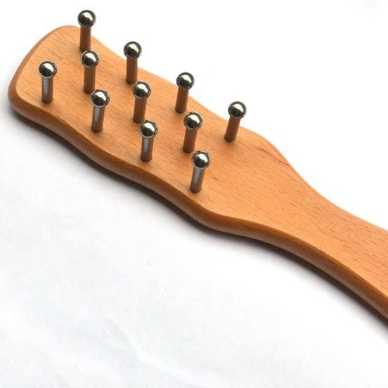 Solid Wood and 304 Stainless Steel Gua Sha Comb