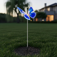 2 Pieces Waterproof Butterfly Light Weather Resistant Outdoor Decor for Lawn