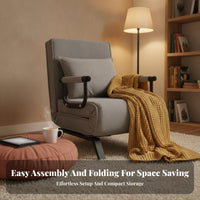 Convertible Sofa Bed Triple-Purpose Futon Couch Adjustable Backrest Sofa Chair for Sleeping Use