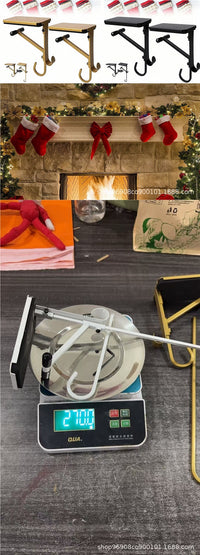 Paeose Garland Holder for Fireplace Stockings and Wreaths