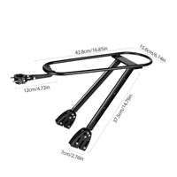 Silicone Pad Protection Bicycle Rear Rack 30KG Load Capacity Rear Bike Rack No-Drill Installation for Commuters, Commuting, Travel