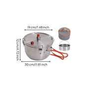 Micro Pressure Cooker Locking Lid Outdoor Cookware Stovetop Safe