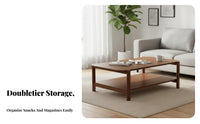 Multi-Functional double-level Square Side Table Modern appearance & dwelling Furniture Minimalist Look Space-Saving Design for Small Apartment Dwellers, homeowners, Students, Living Room, beside Sofa, Bedroom, Office