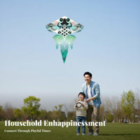 Handmade Fish Kite Easy to Fly Outdoor Kite Durable Plaid Fabric Fiberglass Rods with Line Wheel Traditional Motif Suitable for Family Bonding Outdoor Fun Picnics