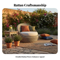 4-Piece Sofa and Armchair Set Weather-Resistant Outdoor Furniture Easy Maintenance Thick paddings for Families, Deck, waterside