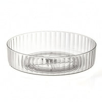 Storage Tray with Rotating Base Ribbed Rotating Tray Compact for Pantry