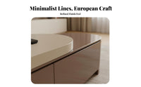 2 Pieces French Cream aesthetic Nesting Coffee Tables Space-Saving Pebble-Shaped Coffee Table pair Modern Design Household Furniture Rounded Edges for Apartment Dwellers, Interior Decorators, Living Room, Small Spaces, Lounge Area, Bedroom