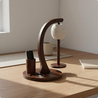 Rotating Yarn Spool Holder 360-Degree Rotation Craft Storage Wood-Grain Finish