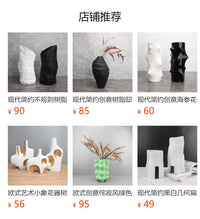 侘寂风高级感烟灰色荷叶琉璃花瓶摆件客厅玄关餐厅酒店家居装饰品