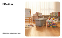 Wheeled Storage container Large Capacity Organizing Box Portable for Families, Parents