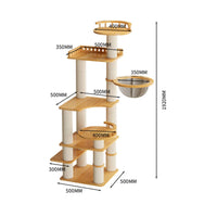 Cat Perch with Scratching Posts Solid Wood Multi-Level Pet Perch All Seasons Pet Furniture for Kittens
