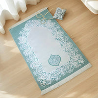 Jacquard Prayer Mat Easy to Stow-Away Folding Prayer Mat Reusable for Mosque